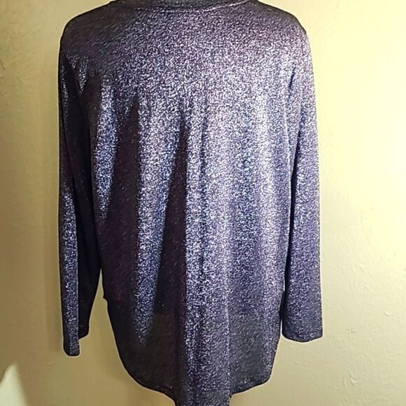 Faded Glory Longsleeve Sparkly Shirt, Size 1X - Picture 5 of 6